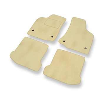 Tapetes de veludo para carros Volkswagen Polo III (1994-2001) - Tapetes para carros bege