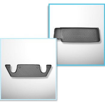 Conjunto de tapetes de bagageira e tapetes de carro feitos sob medida para Tesla Model X SUV (01.2021-....) - 6 lugares; III fileira; para a terceira fileira de assentos