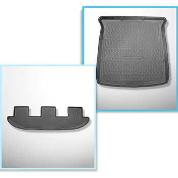 Conjunto de tapetes de bagageira e tapetes de carro feitos sob medida para Seat Alhambra II Van (09.2010-2020)