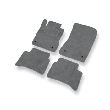 Tapetes de veludo para carros Mercedes-Benz CLS W219 Coupé (2004-2010) - Tapetes para carros cinza