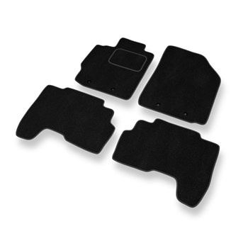 Tapetes de veludo para carros Toyota Yaris II Hatchback, Sedan (2005-2010) - Tapetes para carros preta