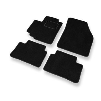 Tapetes de veludo para carros Nissan Pixo Hatchback (2008-2013) - Tapetes para carros preta