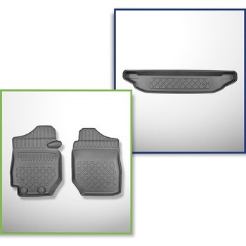 Conjunto de tapetes de bagageira e tapetes de carro feitos sob medida para Suzuki Jimny II GJ SUV (10.2018-2020)