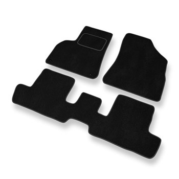 Tapetes de veludo para carros Peugeot 3008 I SUV (2009-2016) - Tapetes para carros preta