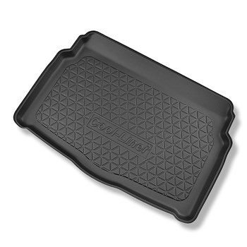 Tapete para a bagageira projetado para Volkswagen Golf VIII Hatchback (12.2019-....) - parte inferior do porta-malas; base móvel na posição mais baixa; com roda sobressalente provisória ou conjunto de reparação