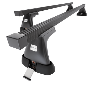 Suporte de tejadilho compatível com Toyota RAV4 mk II SUV (2000-2005) - bagageiro preto - mala de teto - rack de barras - pontos de montagem - Aço